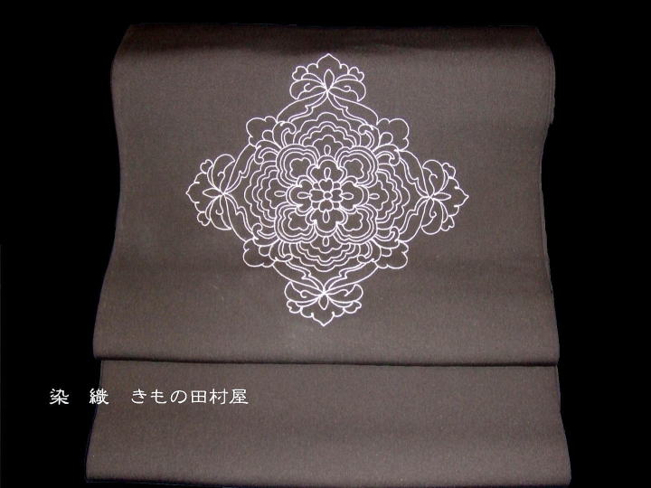 江戸刺繍　伝統工芸士作品　刺繍名古屋帯
